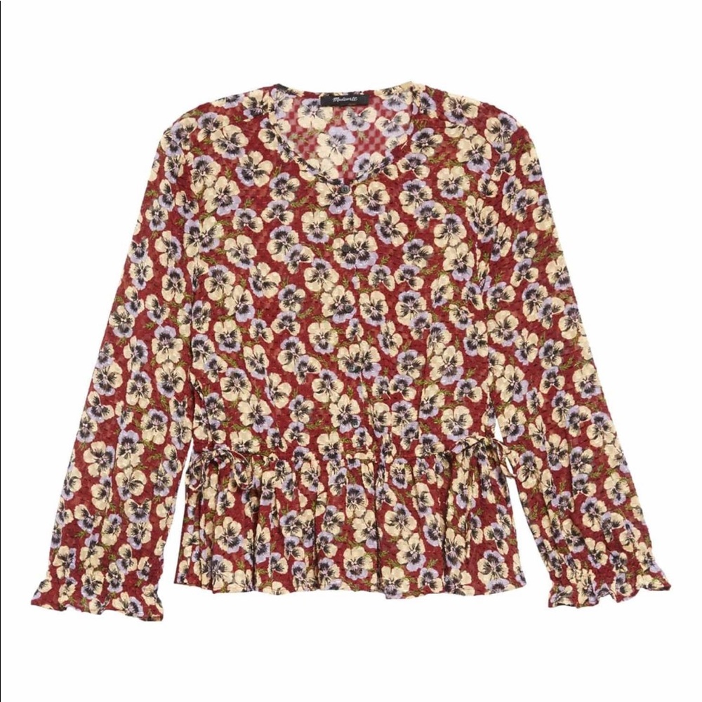 Madewell Viola Floral Ruffle Top